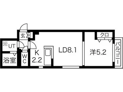 NIPPO CORE 澄川(1LDK/4階)の間取り写真