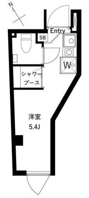 アムレア荻窪(ワンルーム/1階)の間取り写真