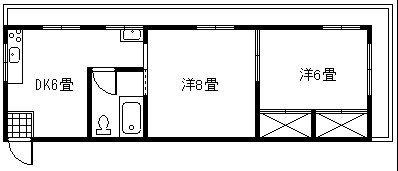 政岡マンション(2DK/2階)の間取り写真