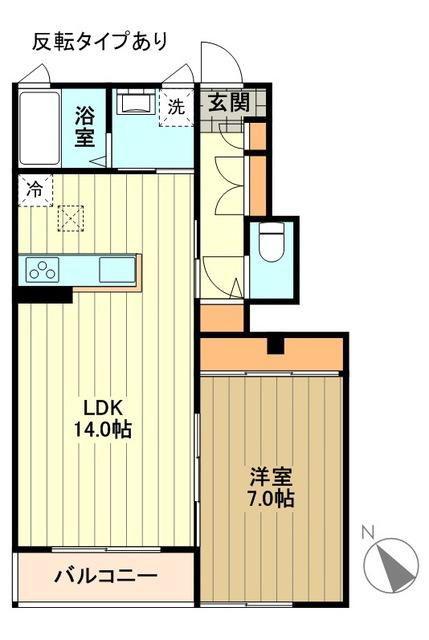 シャーメゾンMUKUROJIコート(1LDK/1階)の間取り写真
