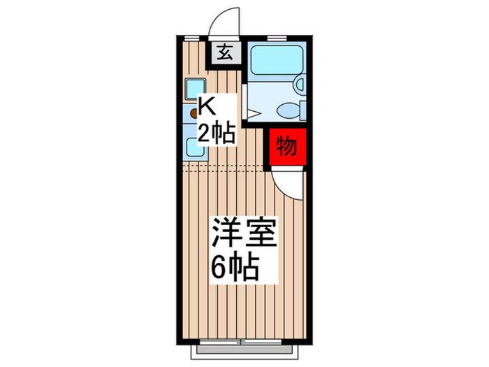 シティパル宮原(1K/1階)の間取り写真