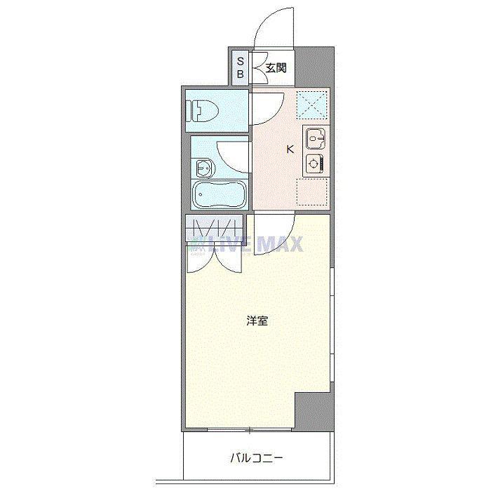 BLUROCK秋葉原(1K/8階)の間取り写真