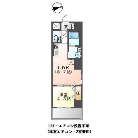 八広4丁目店舗マンション工事(1LDK/2階)の間取り写真