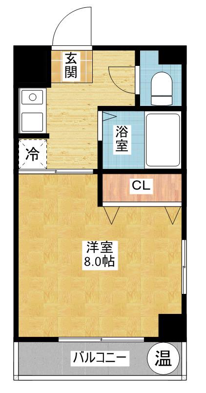 上前津かえでビル(ワンルーム/5階)の間取り写真