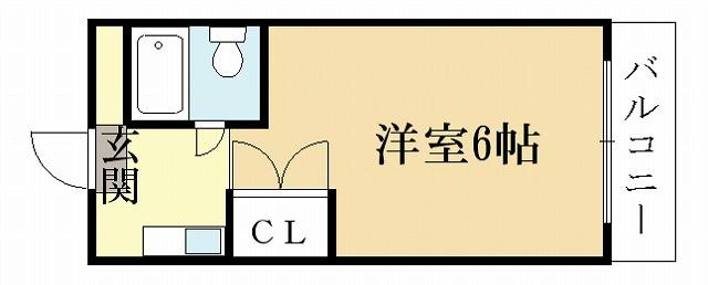ボーン宇治II号館(1K/4階)の間取り写真