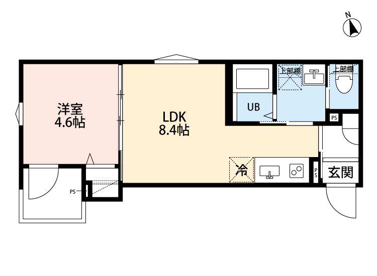 ROBOT HOME 四ツ木(1LDK/2階)の間取り写真
