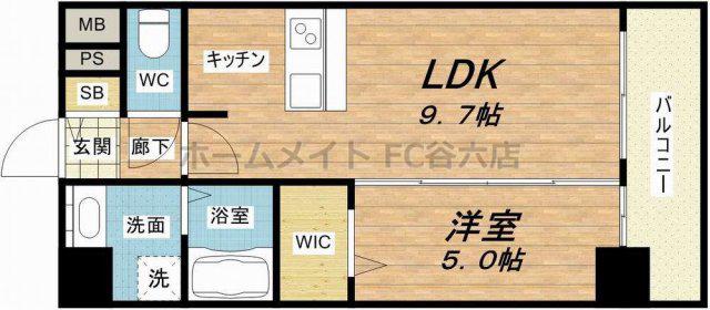 プレサンス梅田東クォーレ(1LDK/3階)の間取り写真