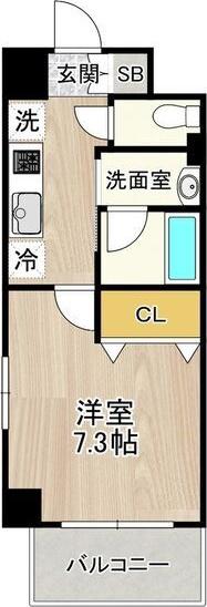 CITY SPIRE 名駅前(1K/5階)の間取り写真