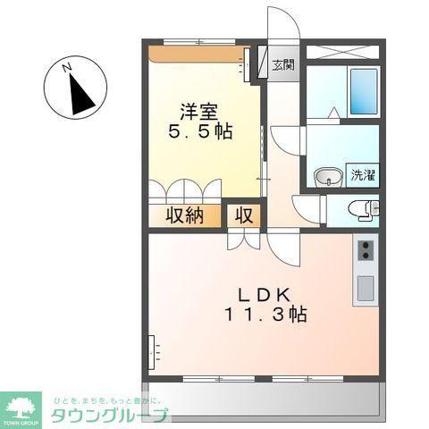 フィオレ(1LDK/3階)の間取り写真