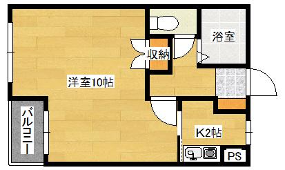 ホリコシビル(1K/4階)の間取り写真