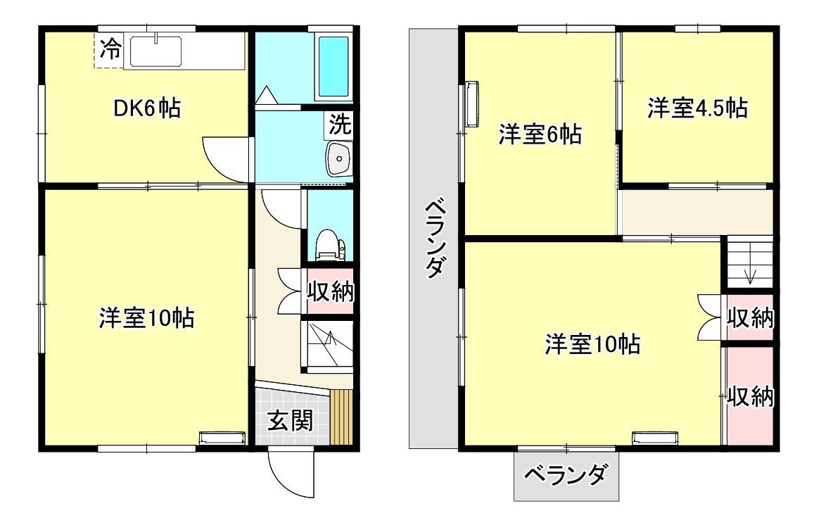 メゾン・フローラ(3LDK/1階)の間取り写真