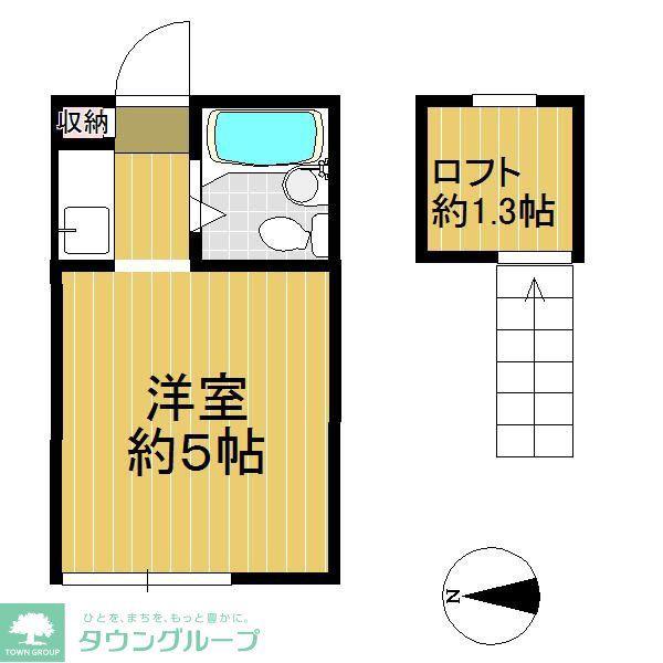 シティハウス関原(1SK/1階)の間取り写真