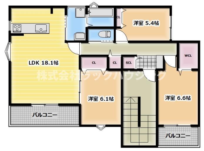 M-PREMIER村野東町(3LDK/2階)の間取り写真