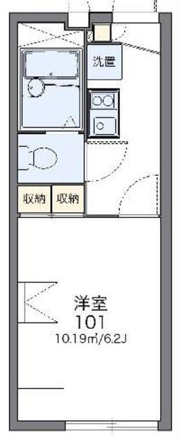 レオパレスMAKEARROW(1K/2階)の間取り写真