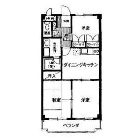 ジュネスメゾンドール(3DK/2階)の間取り写真