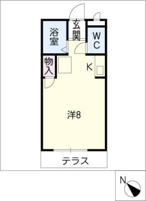 アーバン駅西(ワンルーム/1階)の間取り写真