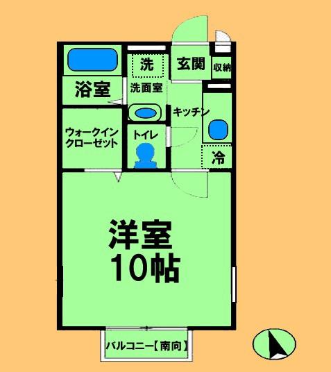 ヴェルドミール(1K/2階)の間取り写真