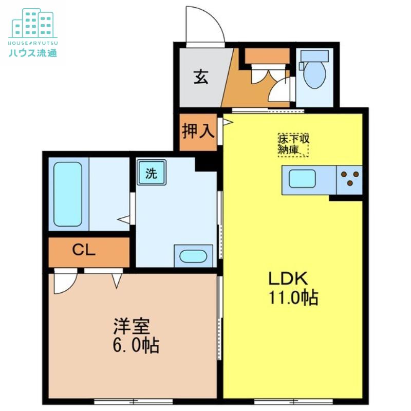 ソルジェンテ・グランデ(1LDK/1階)の間取り写真