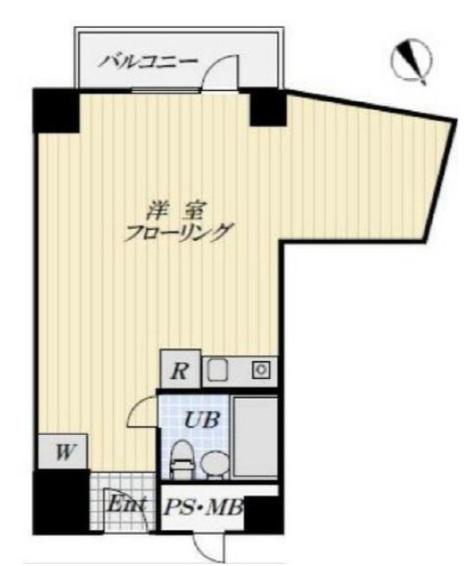 ソフトタウン赤坂(ワンルーム/4階)の間取り写真