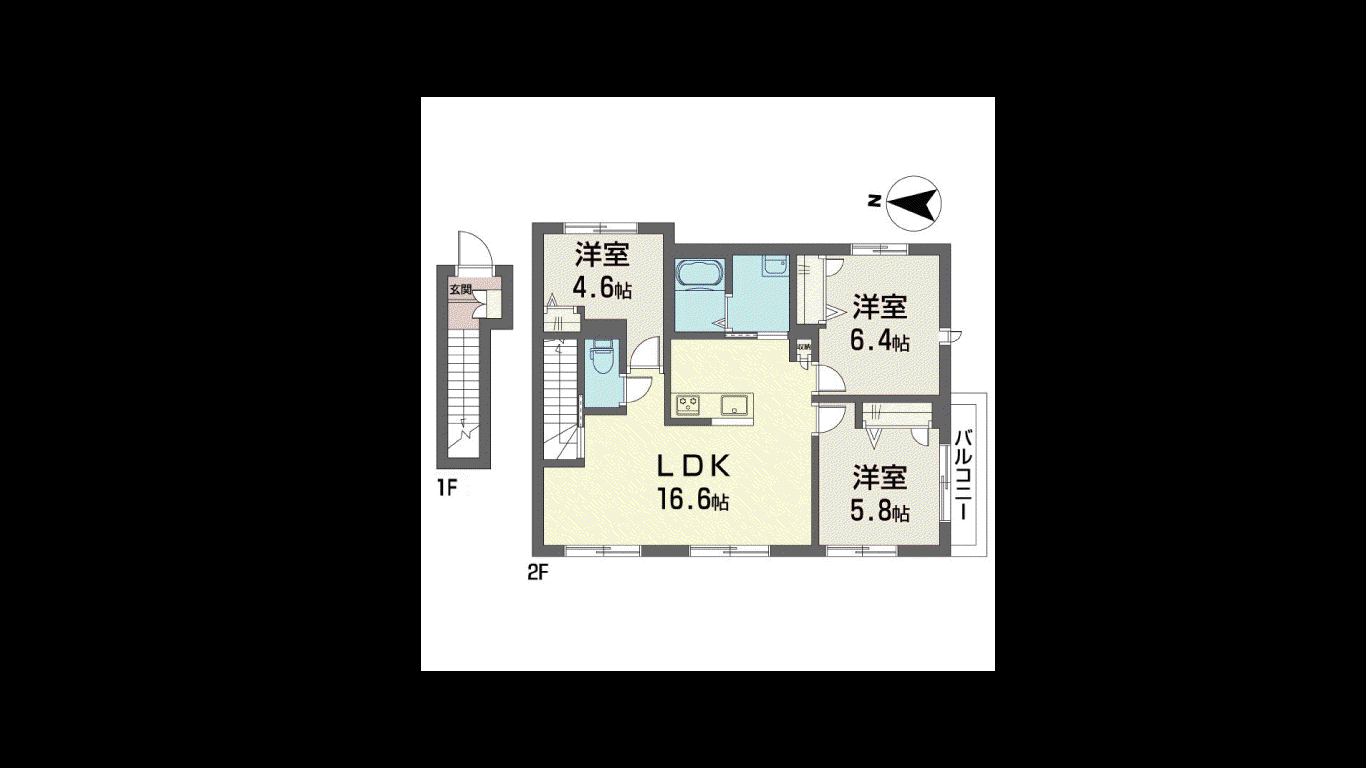 グラーティア(3LDK/2階)の間取り写真