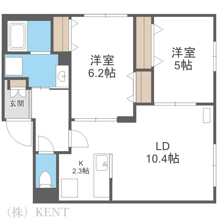 晴蔵KOTONI(2LDK/4階)の間取り写真