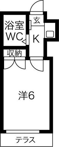 サンパレス岡崎公園(1K/1階)の間取り写真