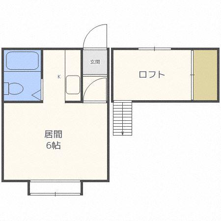 ソシアルエイト(1K/1階)の間取り写真