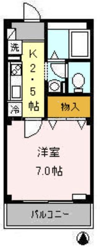 アトリオ トモ壱番館(1K/1階)の間取り写真