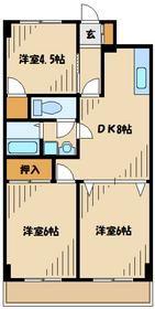 パレエスト城山(3DK/5階)の間取り写真