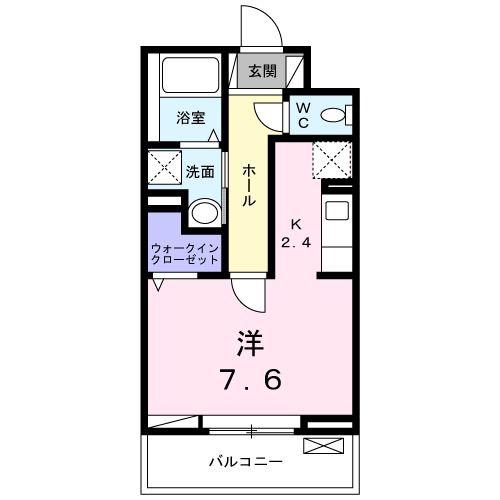 クレセント バレー(1K/2階)の間取り写真