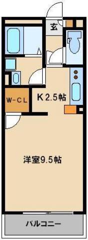 レオネクストブルージュ(1K/3階)の間取り写真