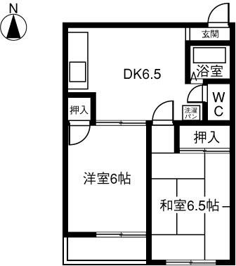 イースト COURT TODA(2DK/2階)の間取り写真