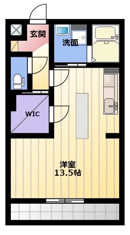 MARRYS HILL(ワンルーム/2階)の間取り写真