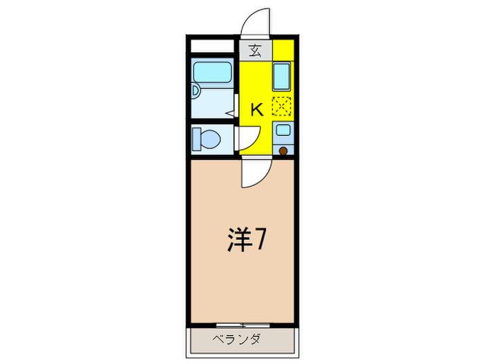 メゾンルウ住吉(1K/2階)の間取り写真