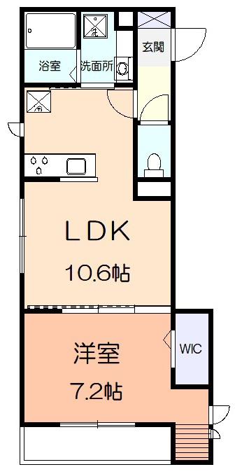 シコーテラス(1LDK/1階)の間取り写真