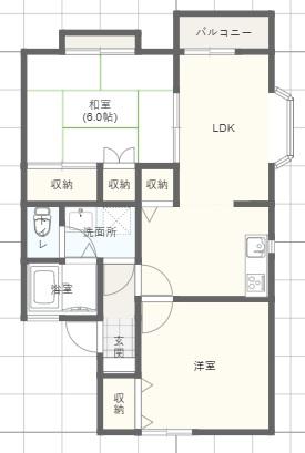 SUNヴィラージュB(2LDK/2階)の間取り写真