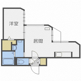 レジーナ学園前(1LDK/4階)の間取り写真