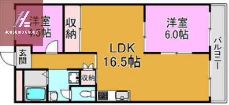ドルミ・ムラオ(2LDK/2階)の間取り写真