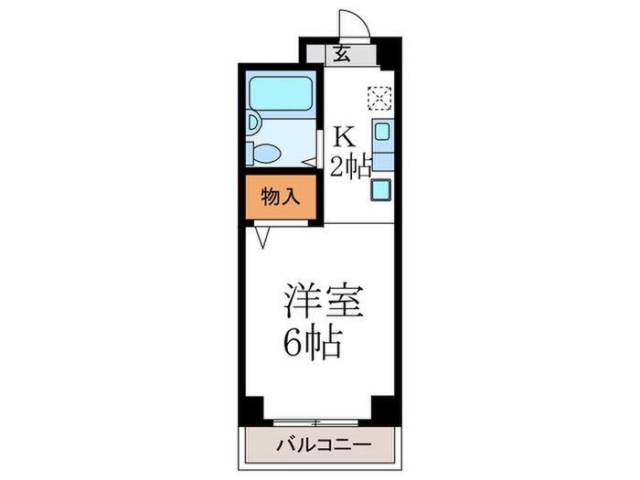 桜マンション(1K/3階)の間取り写真