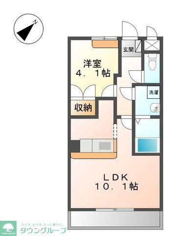 クラージュ(1LDK/2階)の間取り写真
