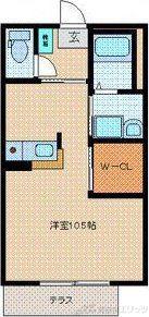 シャーメゾン満寿(ワンルーム/1階)の間取り写真