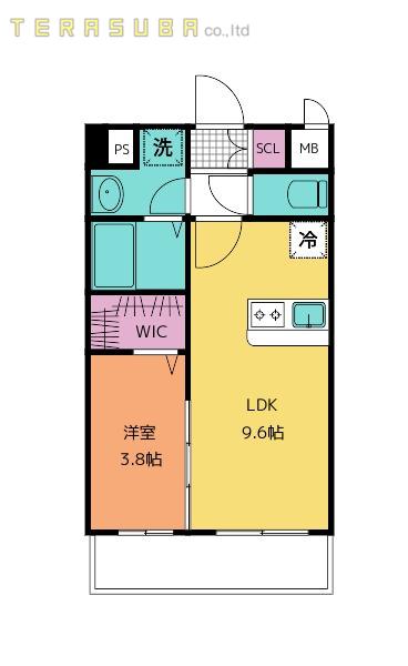 シェル新川(1LDK/3階)の間取り写真