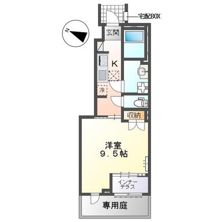 中野アパートII(1K/1階)の間取り写真