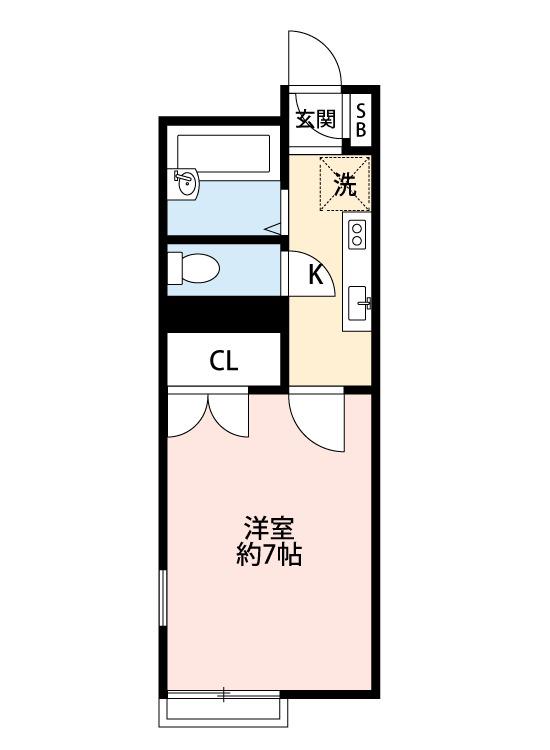 WELINA SHOEII(1K/1階)の間取り写真