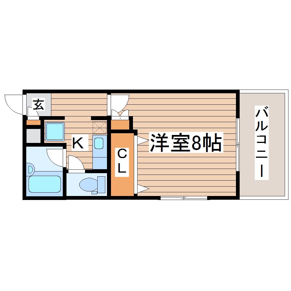 小島ビル(1K/4階)の間取り写真