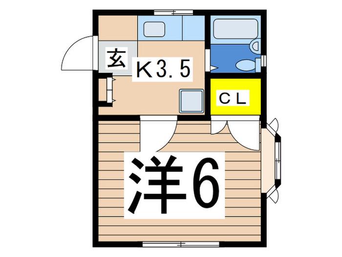 ハイム・アム・メール(1K/2階)の間取り写真