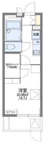 レオパレス グリーンメゾン(1K/1階)の間取り写真