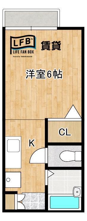 サンハイツFI(1K/1階)の間取り写真