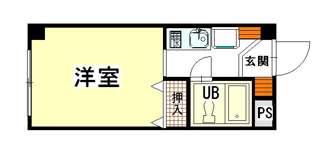 エクシード(1K/3階)の間取り写真