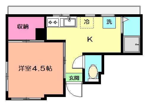 池上レジデンス(1K/2階)の間取り写真